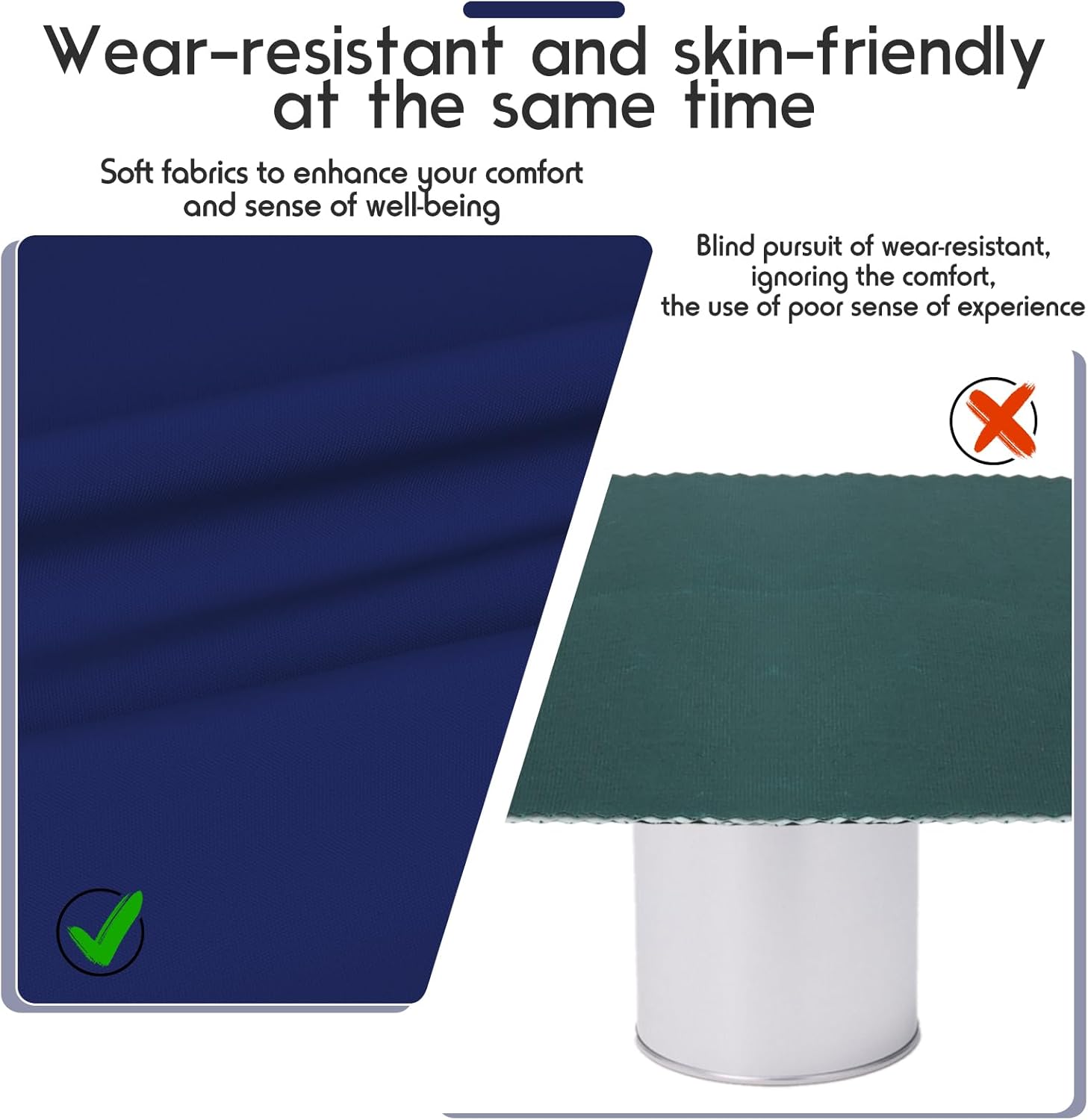 66" Outdoor Daybed Cushion, 3.5" Thick Waterproof Replacement Round Bed Cushions, Fade-Resistant Sun Bed Outdoor Cushion - Patio Round Daybed Cushions