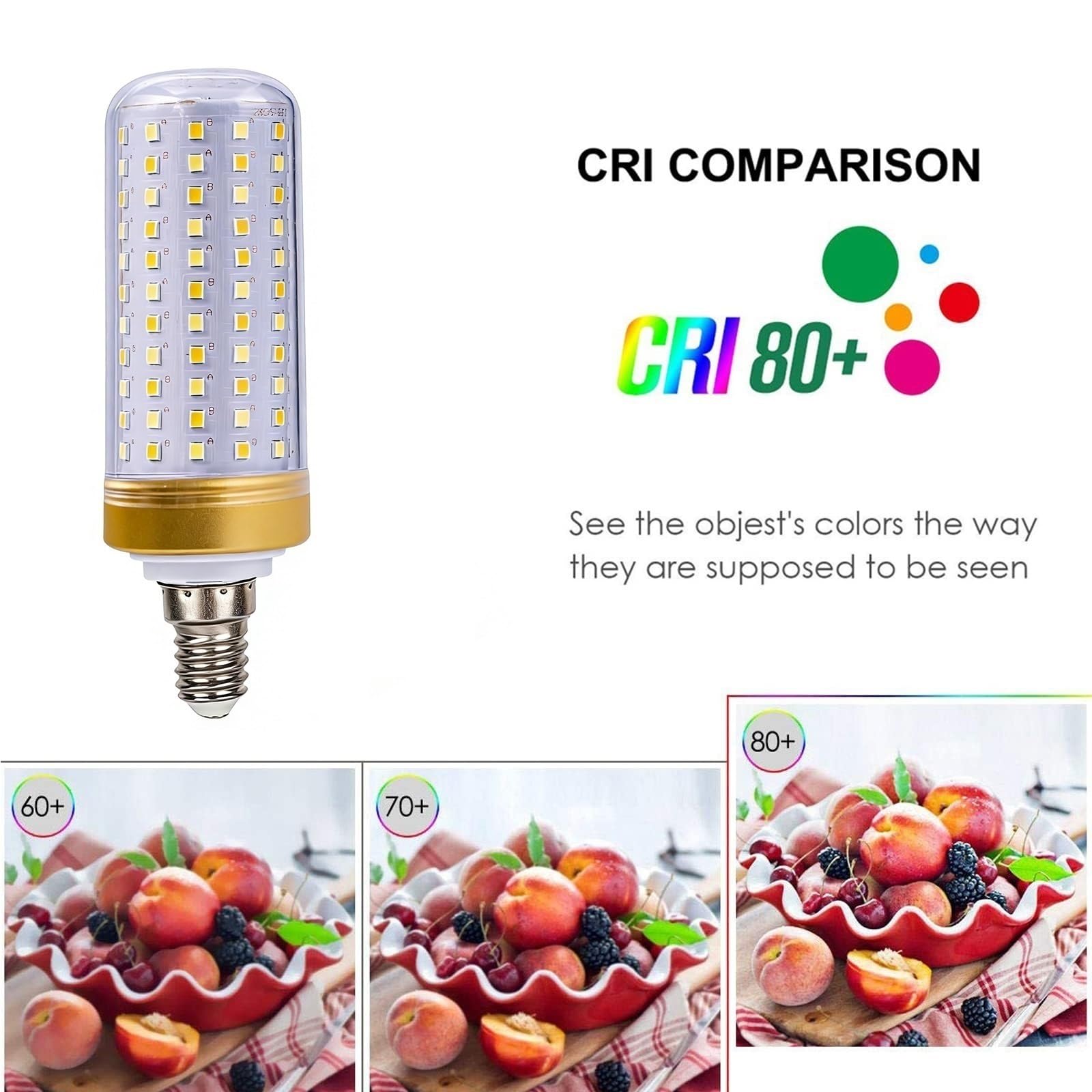 Bombillas LED E14 40W Sustituye 400W No Regulable Con Casquillo Edison Sin Parpadeos Ahorro Energético Para Lámparas de Araña Apliques de Pared Lámparas de Techo(Warm White 3000K)