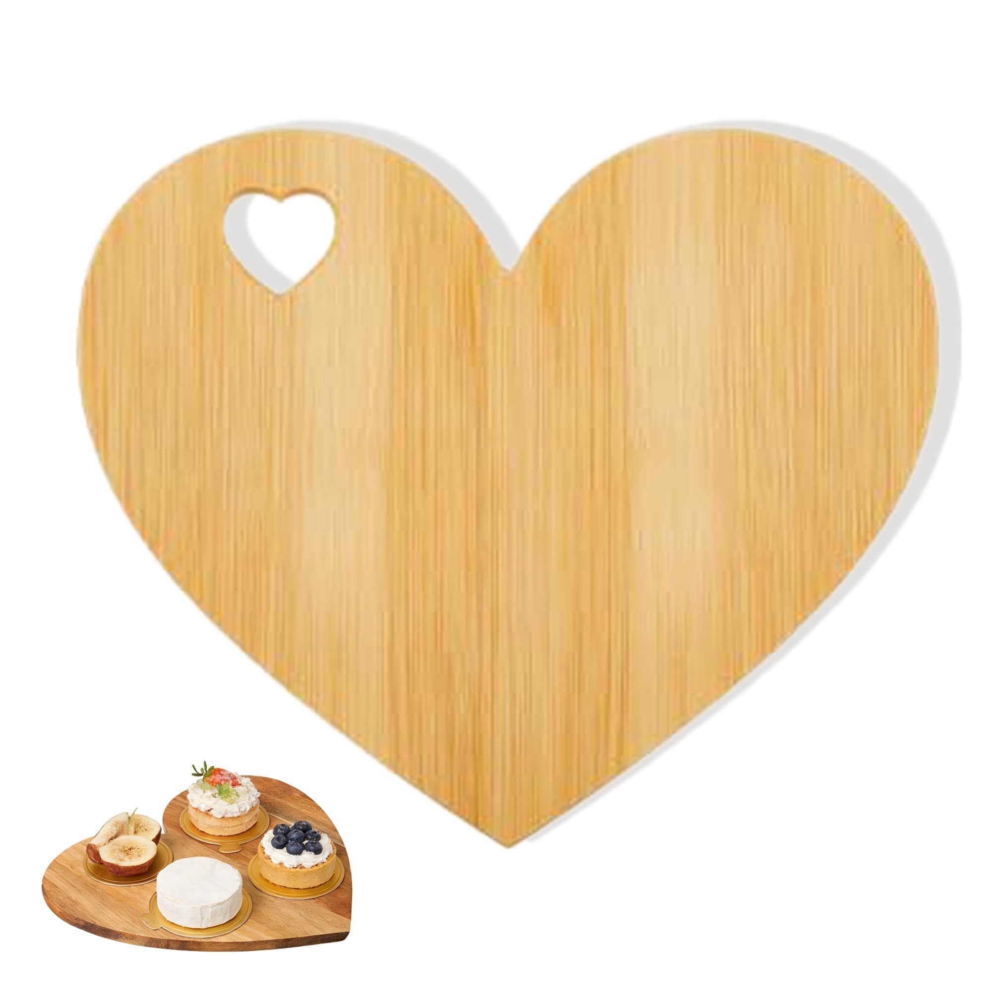 Planche à fromage en bois en forme de cœur, le cadeau de mariage idéal
