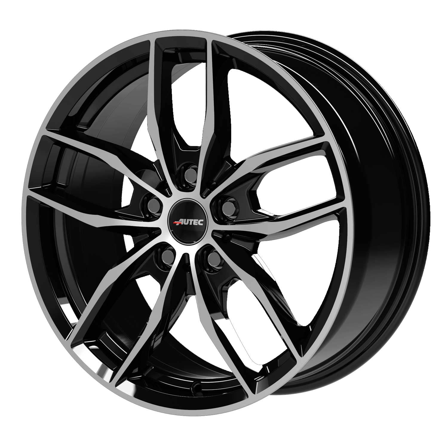 Cerchio in lega AUTEC 7.50 x 17 Schwarz Poliert ET: 30.00 PCD: 5 x112.00 Foro centrale:66.60