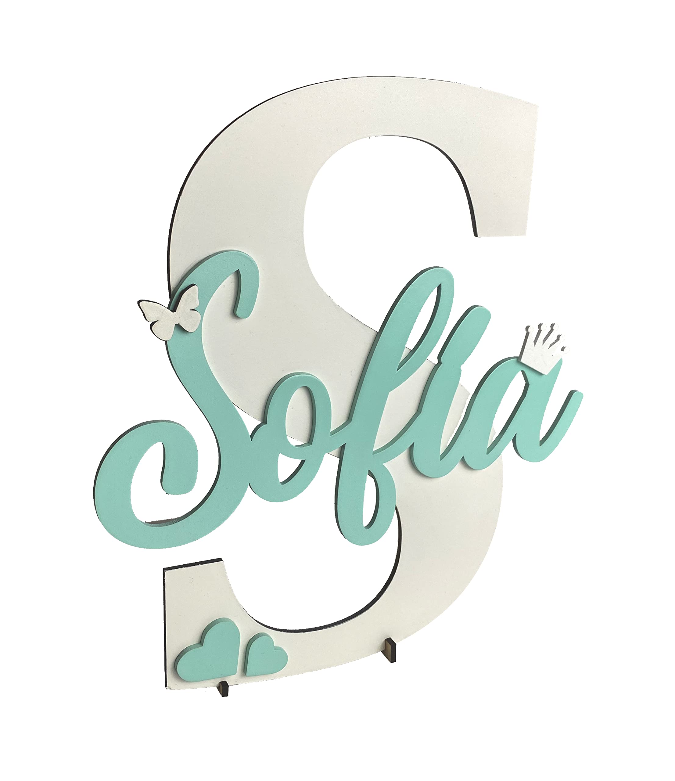 Letra con Nombre personalizada, decorativa personalizada para apoyar o colgar. Medidas y colores a elegir. Regalo infantil