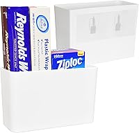 Vista 1 de Youngever Contenedor organizador de almacenamiento adhesivo de plástico para gabinete, despensa, organizador para bolsa Ziplock, envoltura