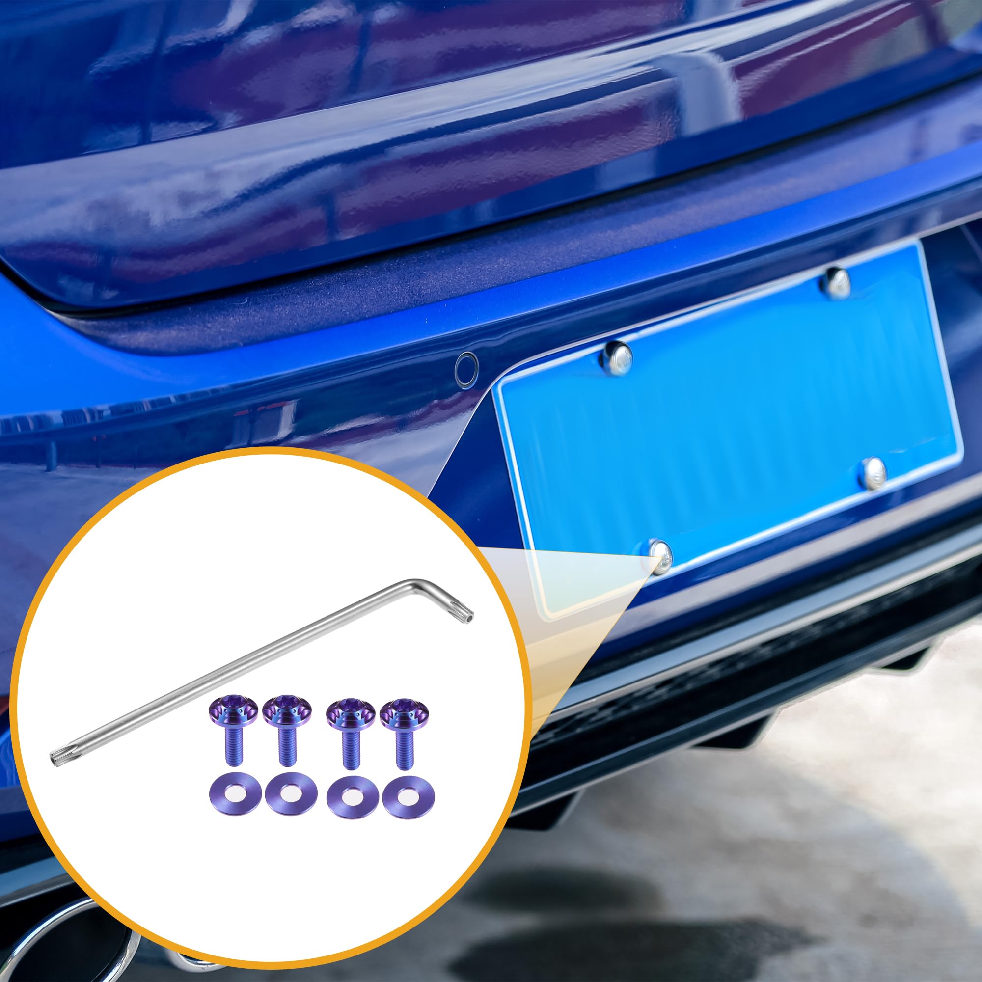 20 Viti M6 X 20mm Blu Per Moto E Auto - Lega Alluminio, Testa Esagonale, Universali 1996-2023 - Foto 8