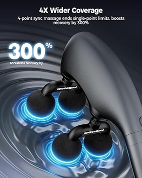 KingPavonini Multi-Head Massage Gun Deep Tissue, Detachable, Model MG201
