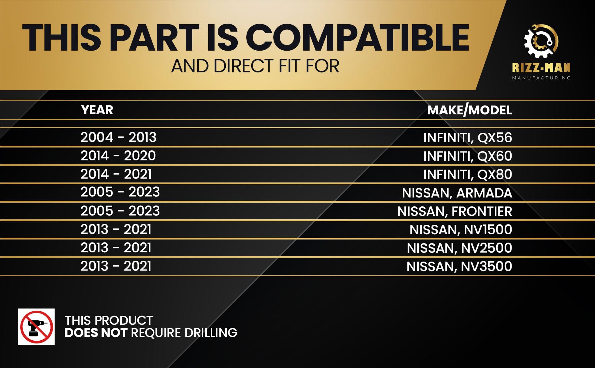 Rizz-Man Manufacturing 3050 Wiring Harness, Compatible with Infiniti QX56, QX60, QX80, Nissan Armada, Frontier, NV1500, NV2500, NV3500, Pathfinder, Pathfinder Armada, Titan, Xterra