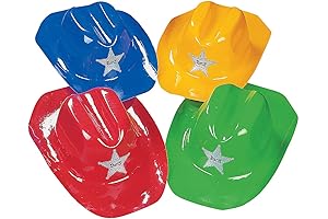 Fun Express Plastic Bright Color Cowboy Hats (set of 12) Western Party...