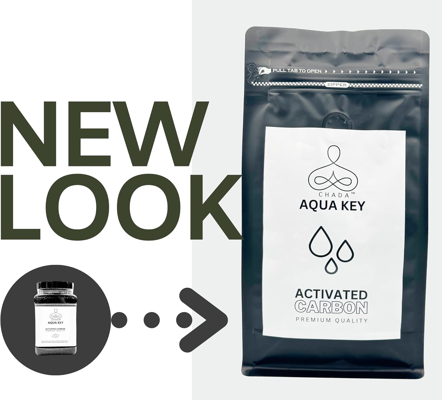 Chada Aqua Key Premium granular Activated Carbon, Designed for Aquarium Applications, Filter Media Bag, Filter for efficient Filtration; use in reactors, Canister Filters, in-Tank Filter