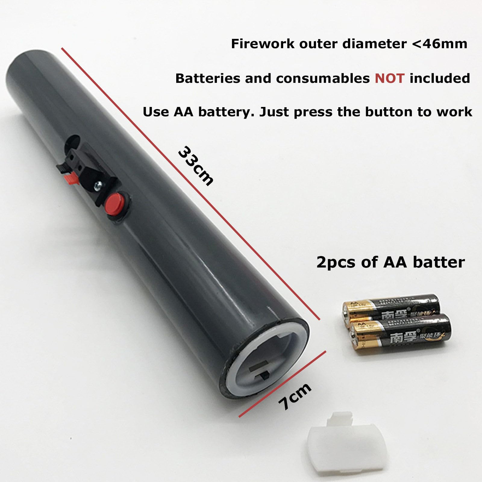 3/6/9 StüCk Tragbare Handbrunnen-Sparkularmaschine, EIN-Knopf-Start-Kaltfeuerwerk-Abfeuersystem, Verwendung Einer AA-Batterie, FüR Weihnachten, Hochzeiten, Feuerwerksshow,3pcs