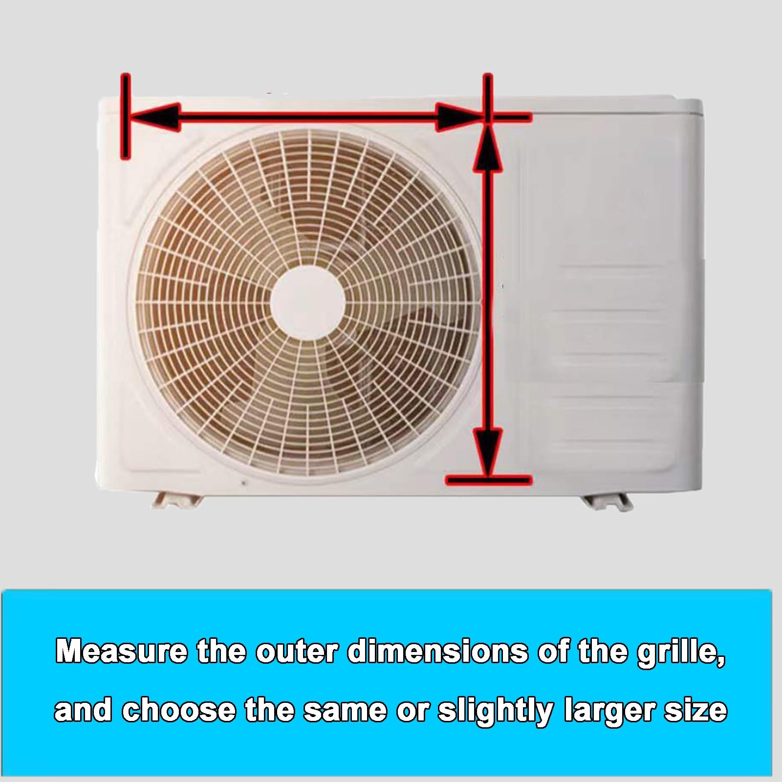 Grille de Protection en Acier Inoxydable pour climatiseur, déflecteur d'air, pour unités de climatisation et condenseurs de Pompe à Chaleur (63 x 63 cm / 25 x 25 Pouces)