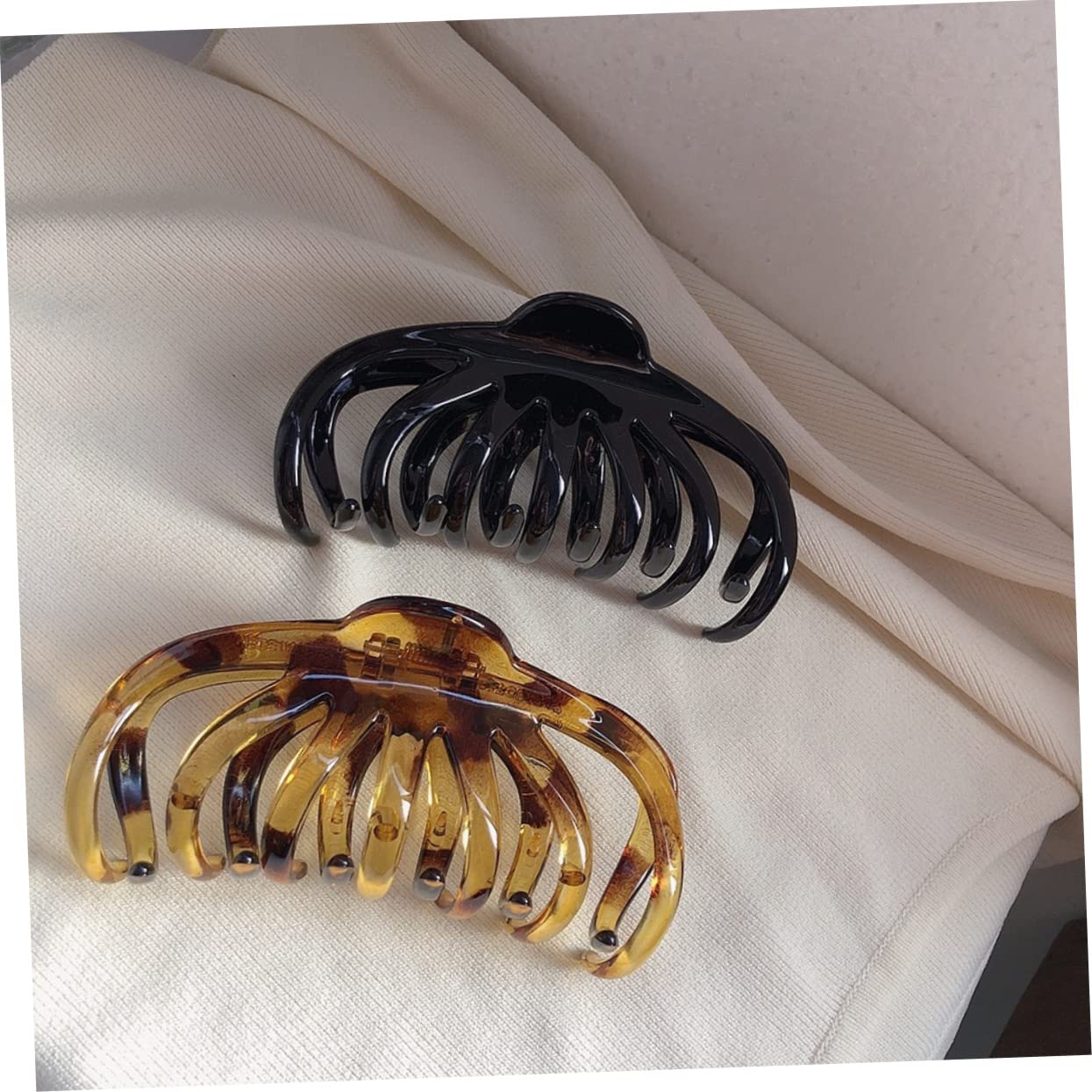 FRCOLOR 10pezzi Fermagli Per Retro Da Accessorio Elegante Per Acconciature Clip Per Coda Di Cavallo Per Medi e Spessi