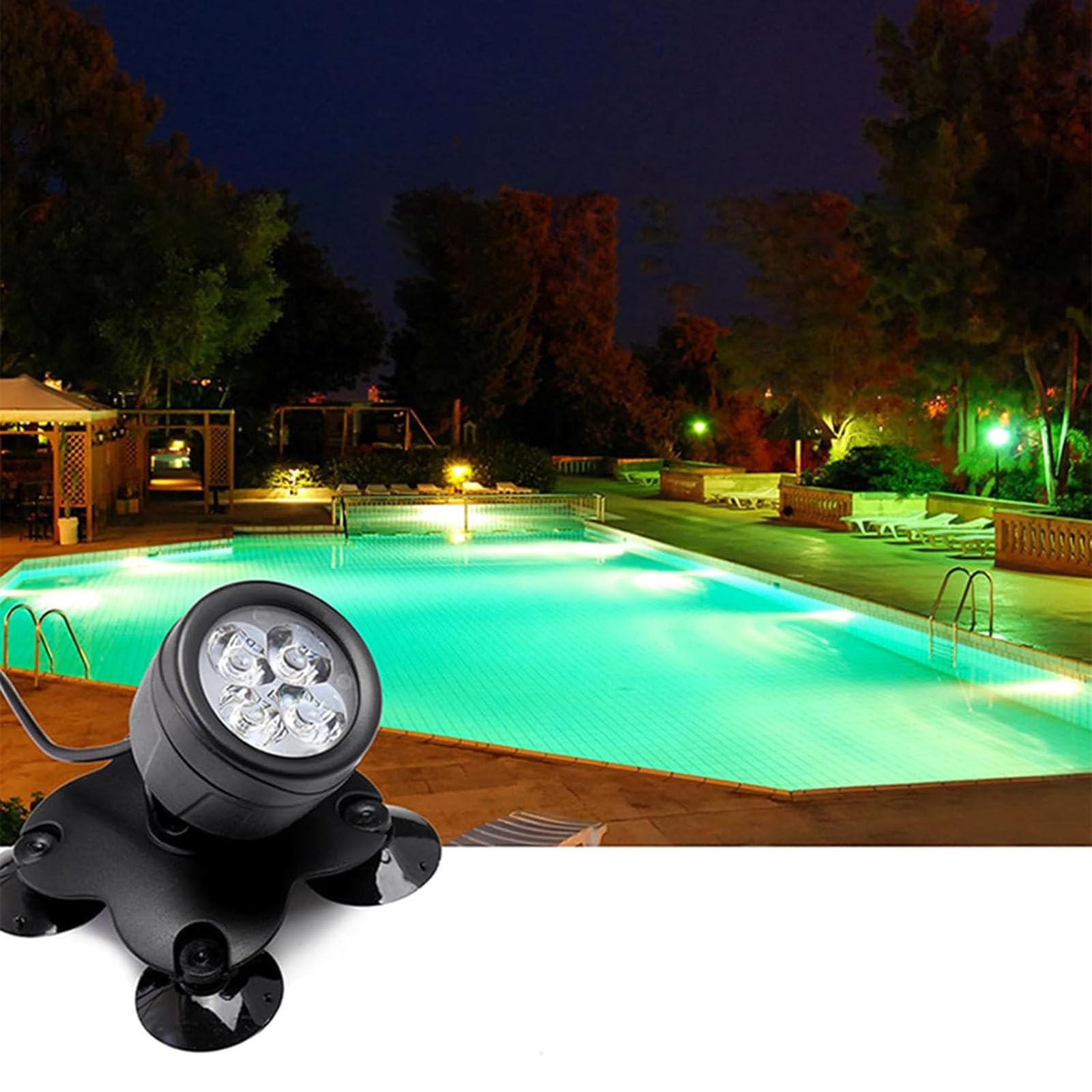 Luz LED Subacuática - Luces Del Estanque RGB, Luces Impermeables Para Peceras, Luces Para Acuarios Con Control Remoto, Focos Que Cambian De Color, Luces Decorativas Para Patios Y Jardines(1 Drag 4)