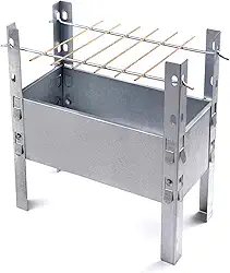 Churrasqueira Desmontável Para Espetinho Reforçada, Prática, Compacta e Resistente!