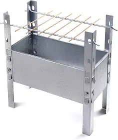 Churrasqueira Desmontável Para Espetinho Reforçada, Prática, Compacta e Resistente!