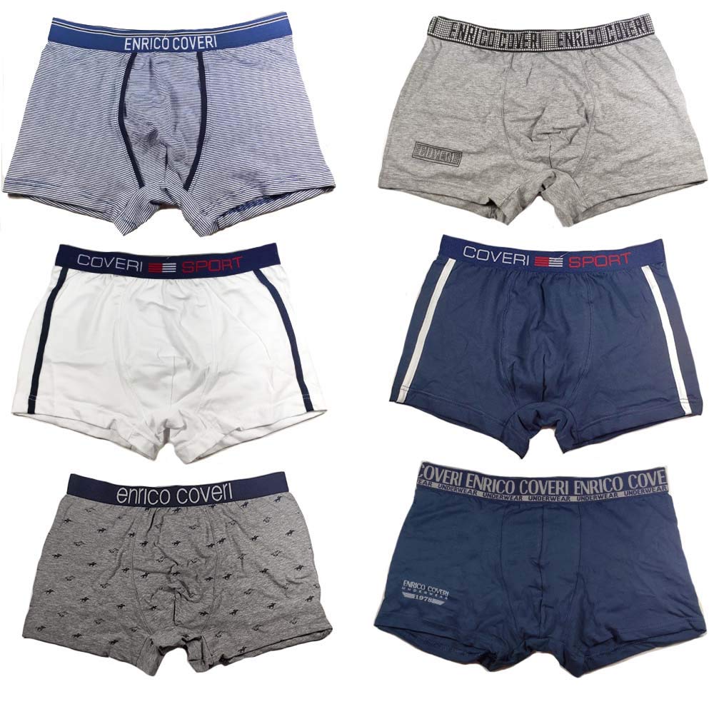 Enrico Coveri (6paia) Boxer da Uomo in Cotone Fantasia Secondo disponibilità (Immagine indicativa)