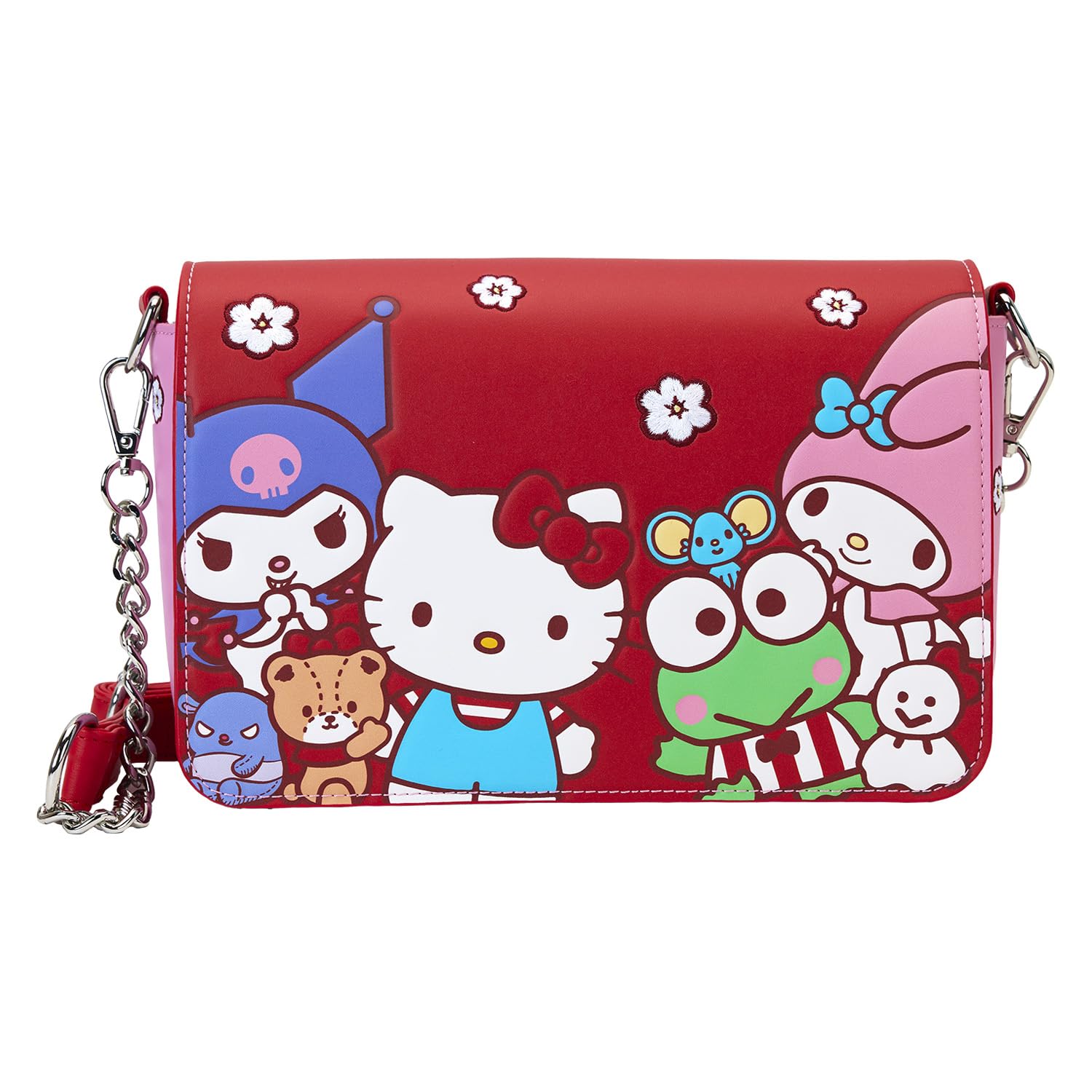Loungefly Sanrio Hello Kitty & Friends - Bolso cruzado con bloques de color, multicolor