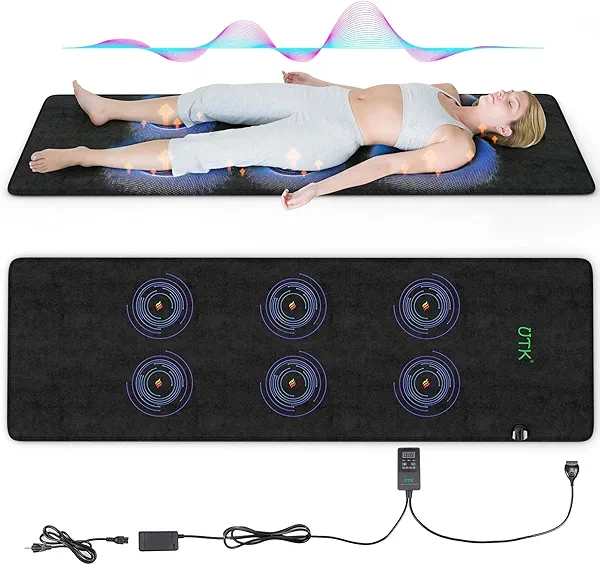 Nalax Magnetic Field Therapy Mat, Full Body Far Infrared Heating Pad with Controller, Pain Relief, Good Mental Health, and Sleeping 79X24 Inch