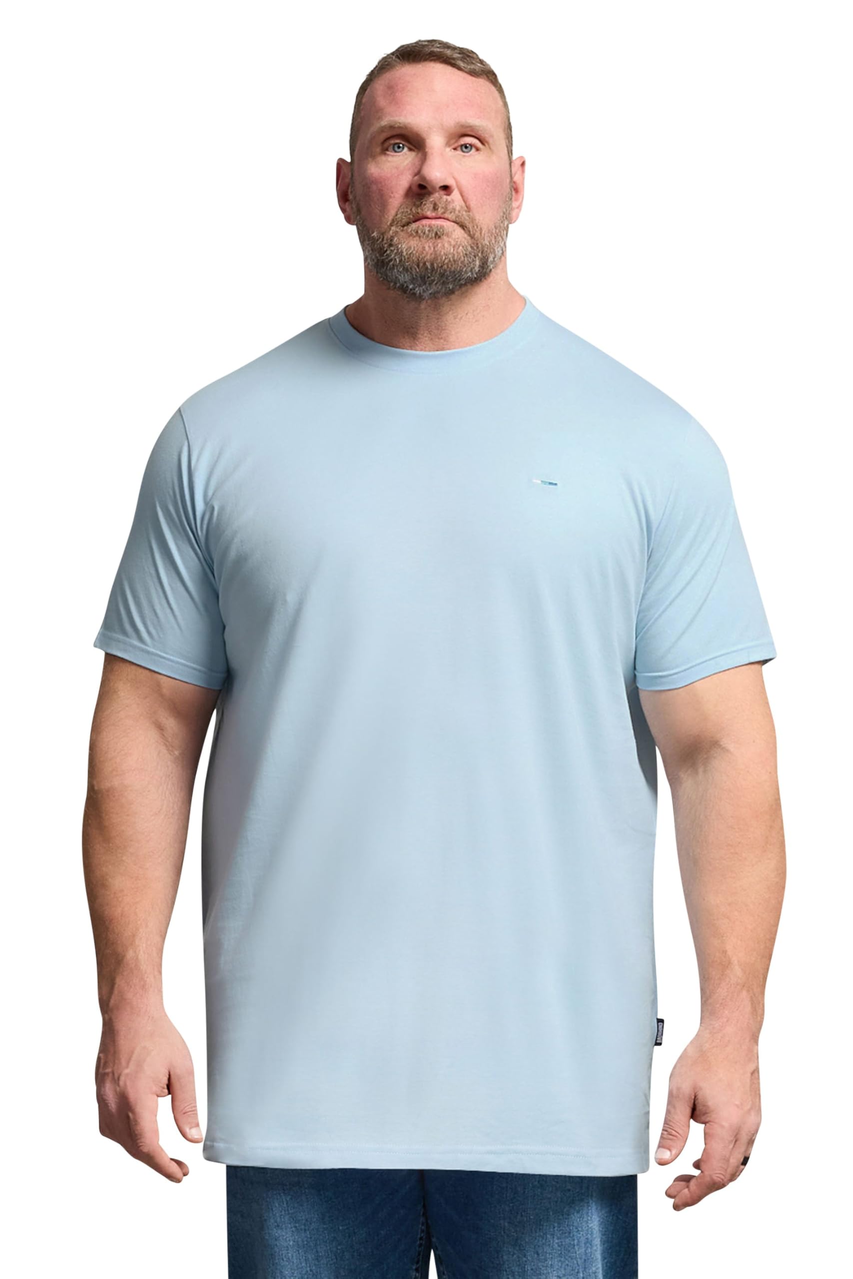 BadRhino Big & Tall Chambray Blue Extra Long Core T-Shirt - Men's - Plus Size Curve