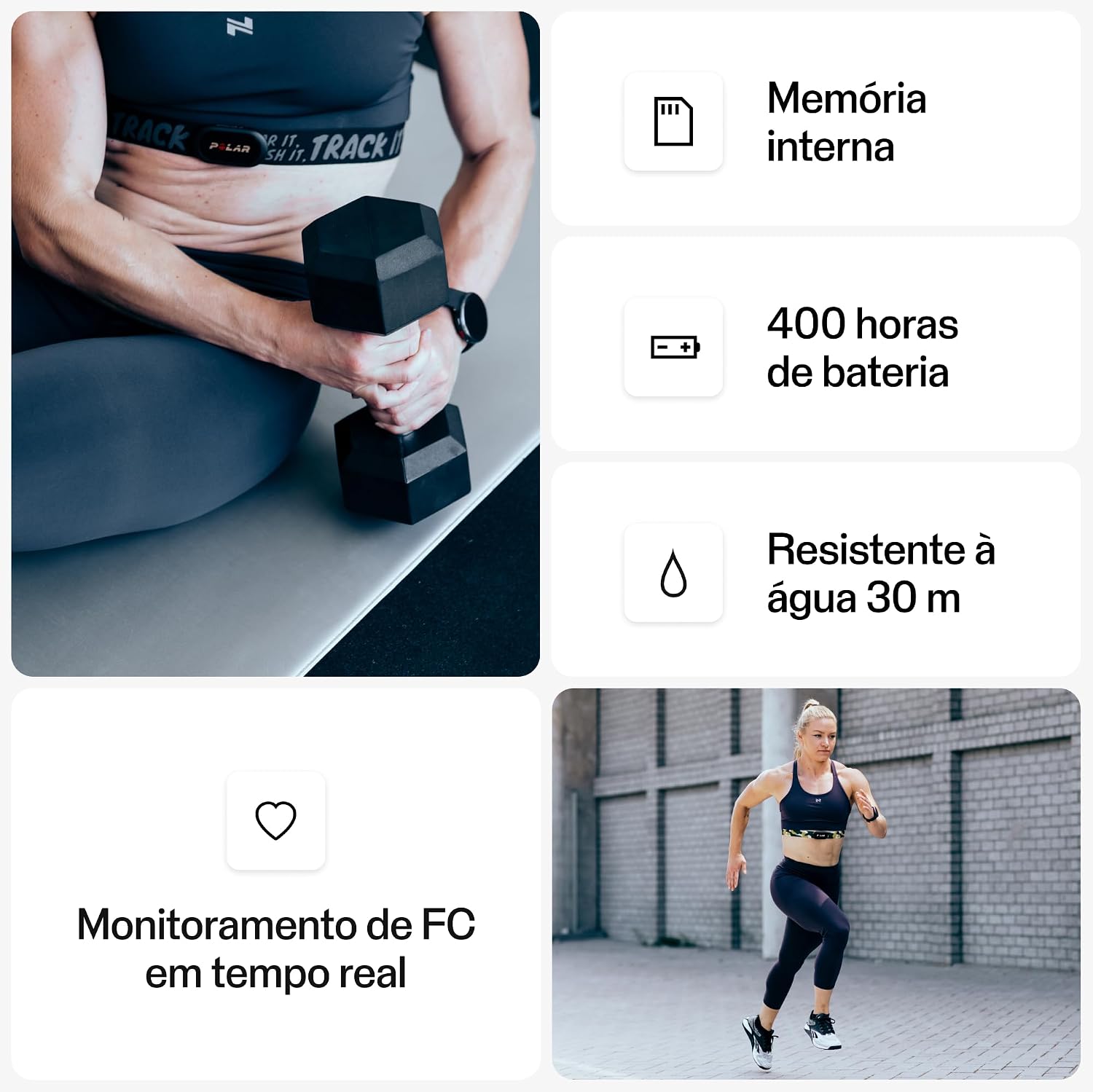 Polar Sensor de Frequência Cardíaca H10 - Pulseira de monitor de frequência cardíaca, Bluetooth ANT+, Transmissor cardíaco, Monitor HR Polar Sensor de Frequência Cardíaca H10 - Pulseira de monitor de frequência cardíaca, Bluetooth ANT+, Transmissor cardíaco, Monitor HR