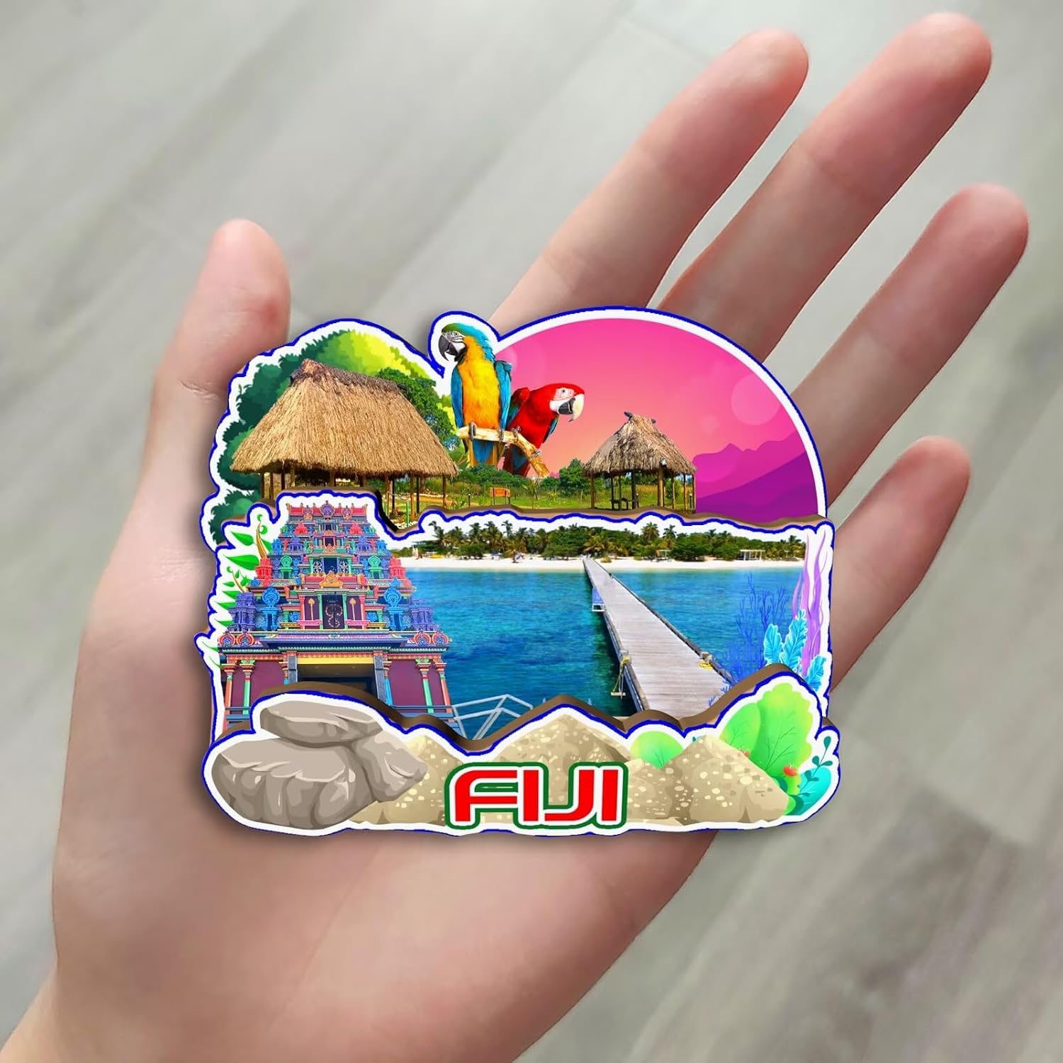 Refrigerator Magnet Fiji Fridge Magnet City Travel Souvenirs Tourist Gifts 3D Classic Landmarks Handmade Crafts Home Decoration -2863 image 4