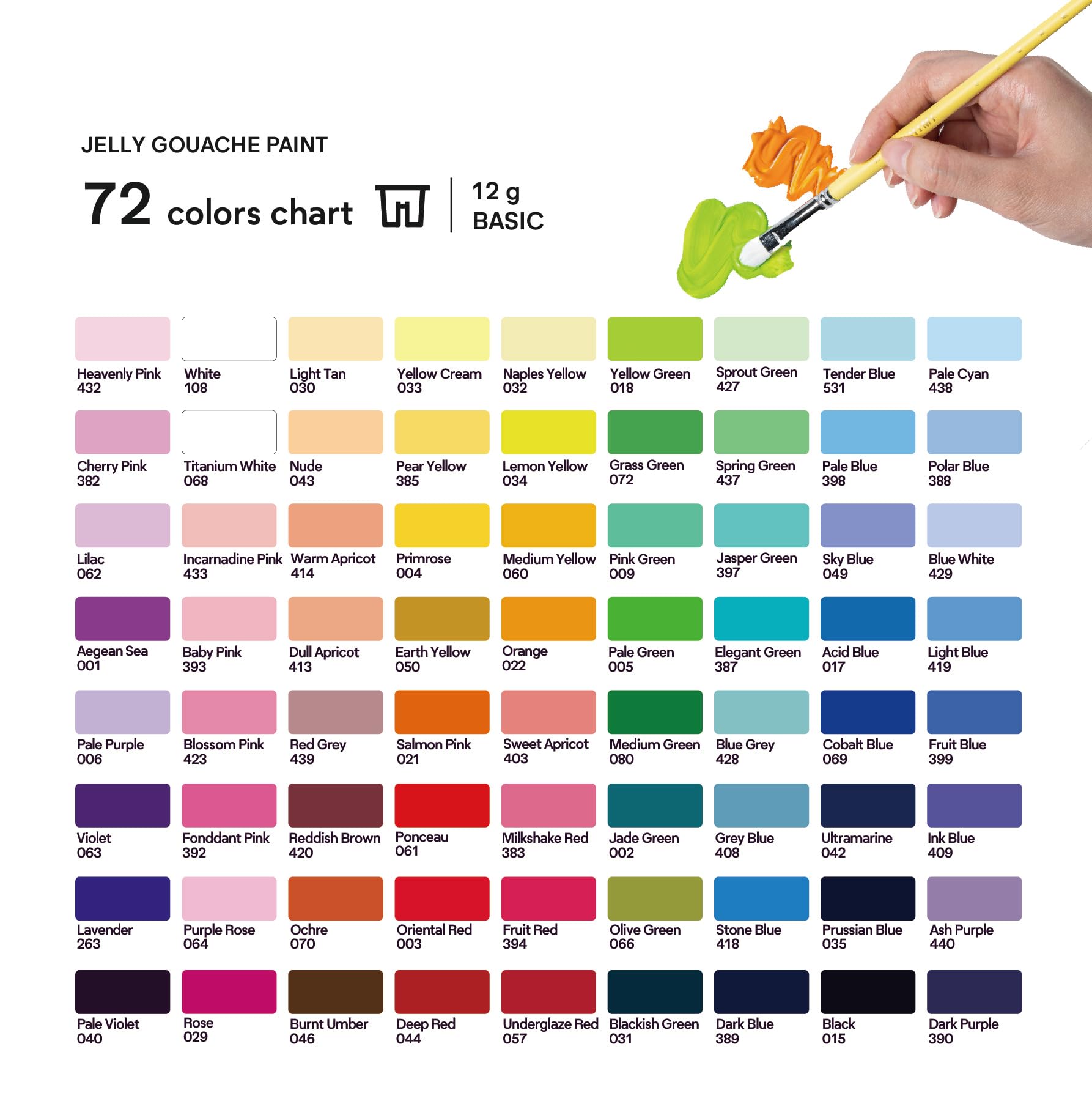 HIMI Kit de peinture gouache – 72 couleurs vives avec palette, 3 pinceaux, seau pliable, tampon à gouache, couteau à peinture et sac en feutre. Cadeau pour adultes, débutants et artistes