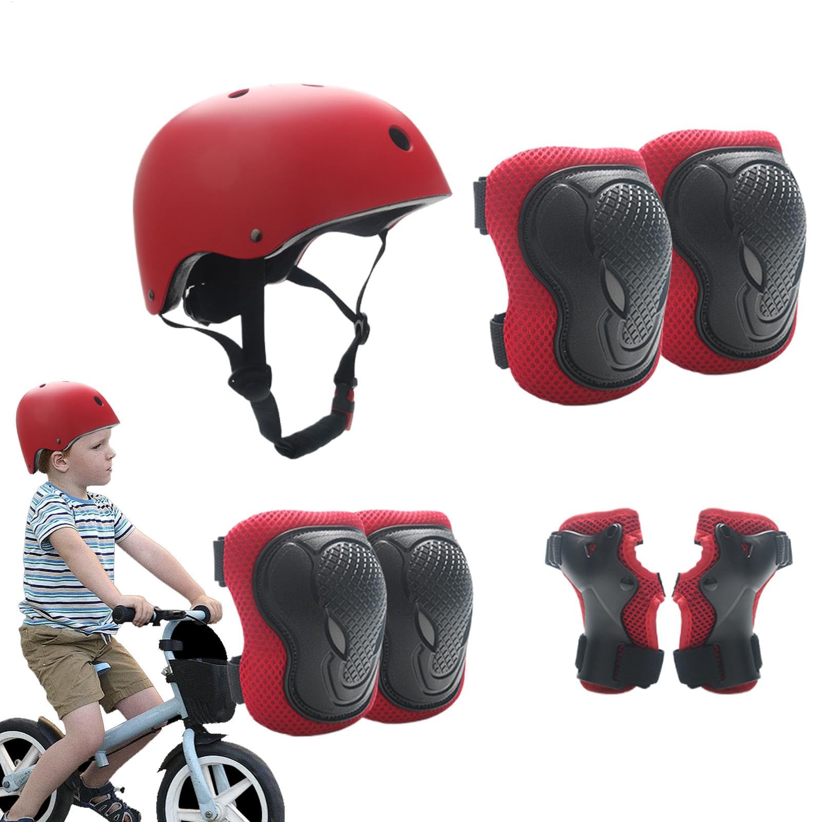 Équipement de Protection des vélos pour Les Tout-Petits, Casque pour | Équipement de protection de la planche à roulettes avec des sangles régl