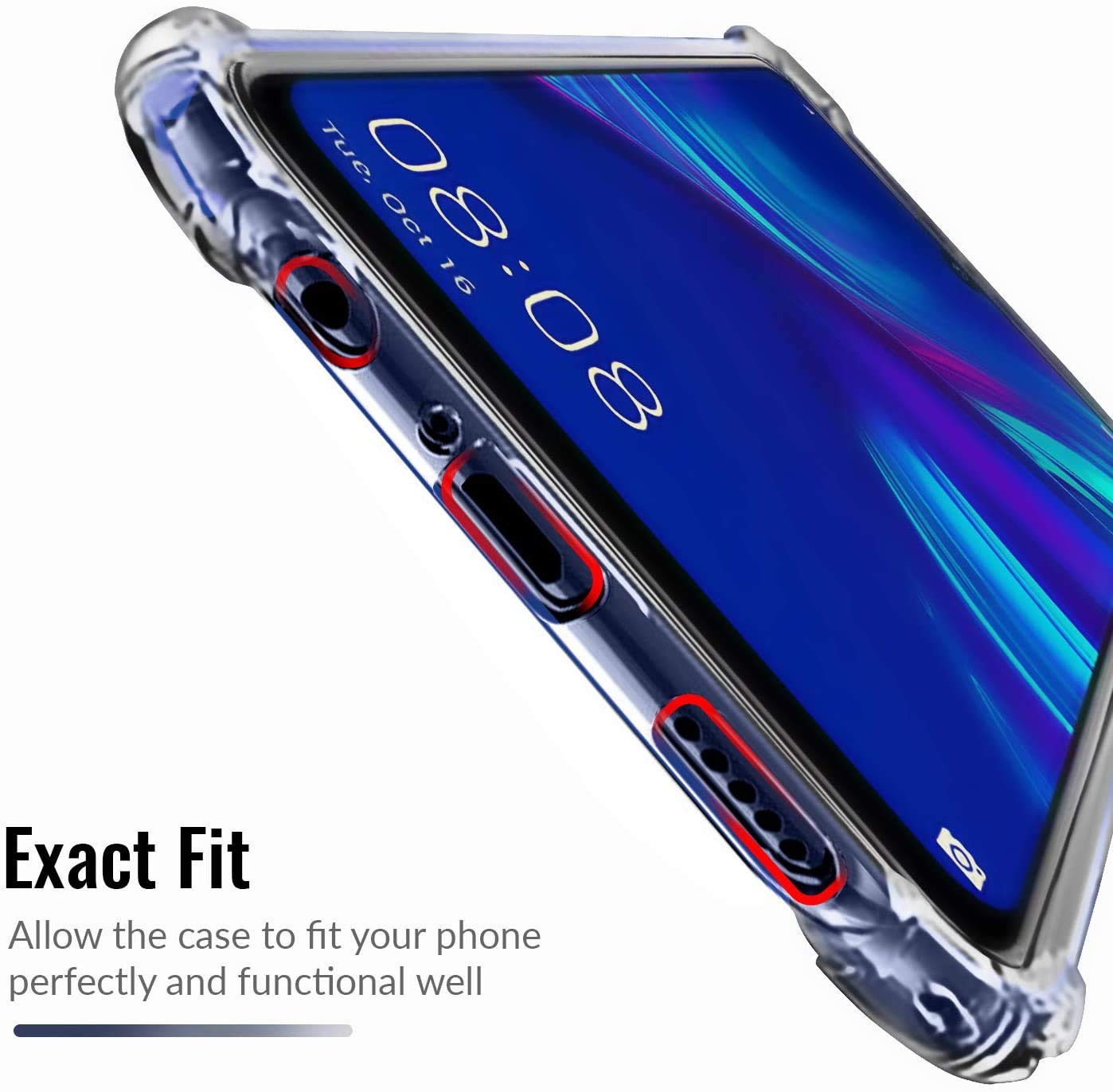 Per Huawei P Smart 2017 2019 Blu Fibra Di Carbonio Custodia Gel - Foto 8