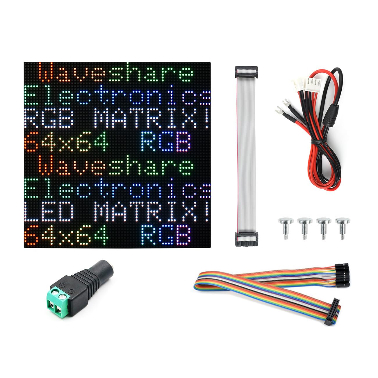 64x32 Rgb Led Matrix - 2.5mm Pitch Waveshare RGB Full-Color LED Matrix ...