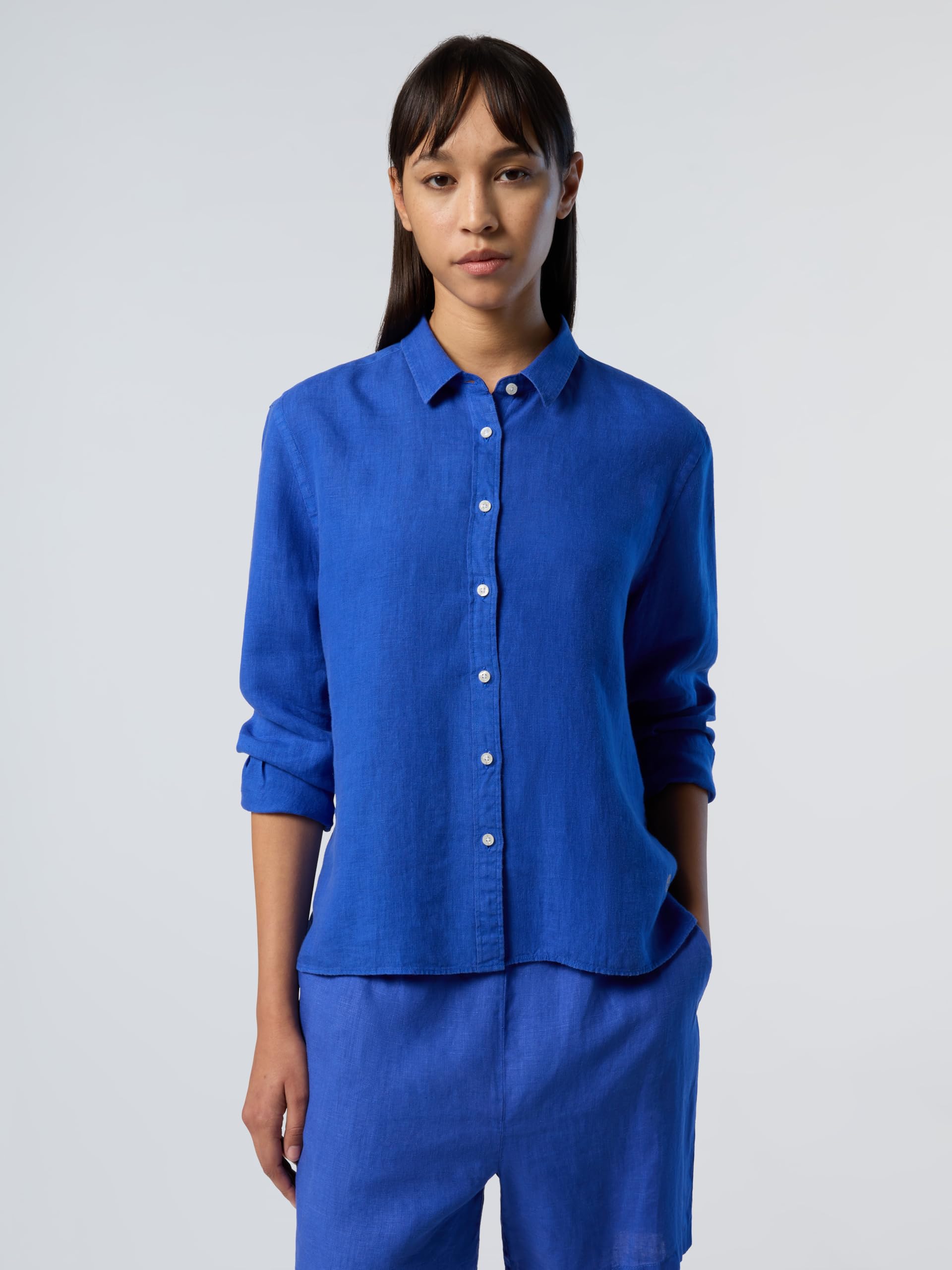 NORTH SAILS Camicia Donna in Lino European Flax™ con Dettagli a Righe