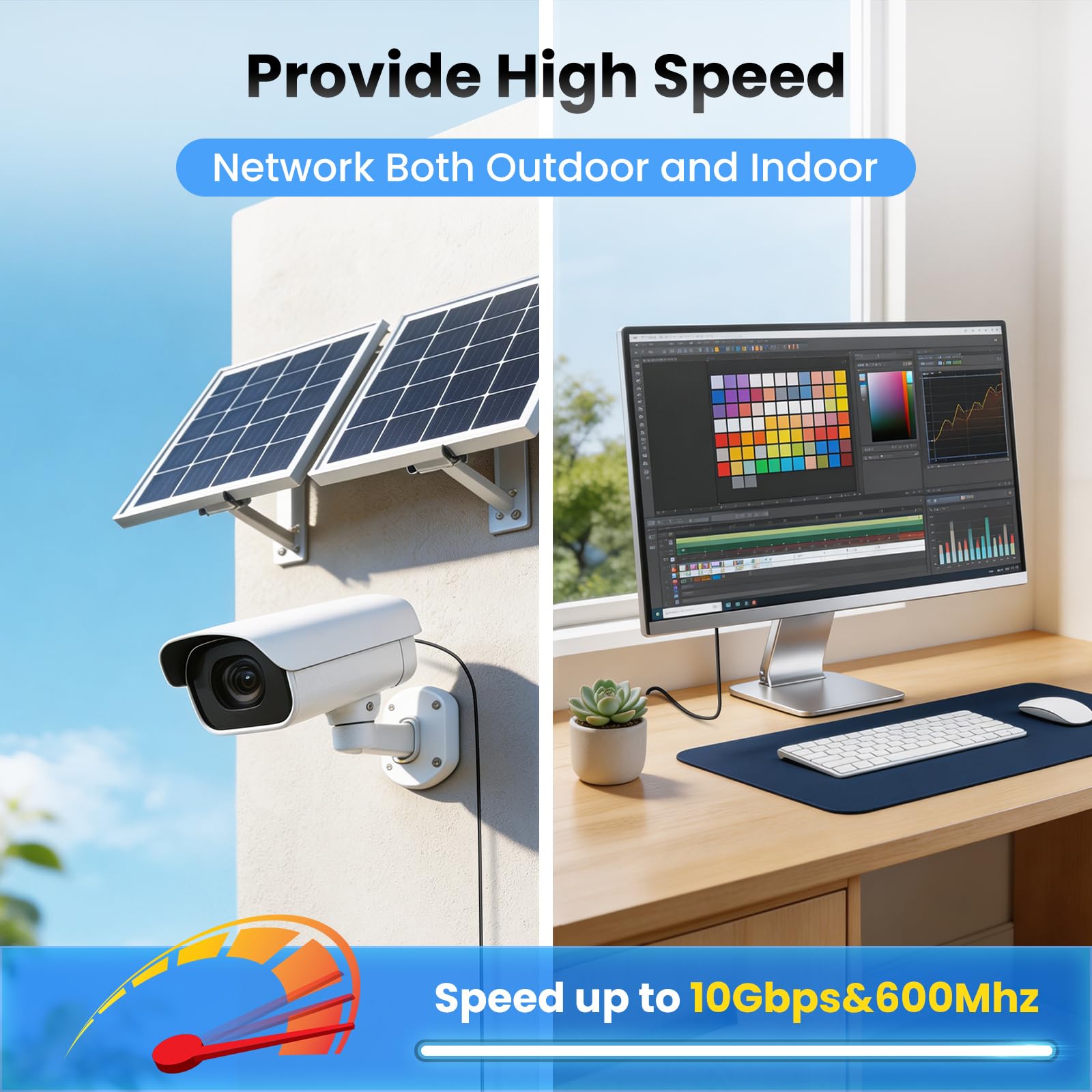 Cavo Ethernet per esterni Cat 7 da 300 piedi, 24 AWG Cavo Internet in rame puro F/FTP schermato, cavo LAN impermeabile per sepoltura diretta, LLDPE, UV, In-Ground, 10 Gbps 600 Mhz, POE, Rete