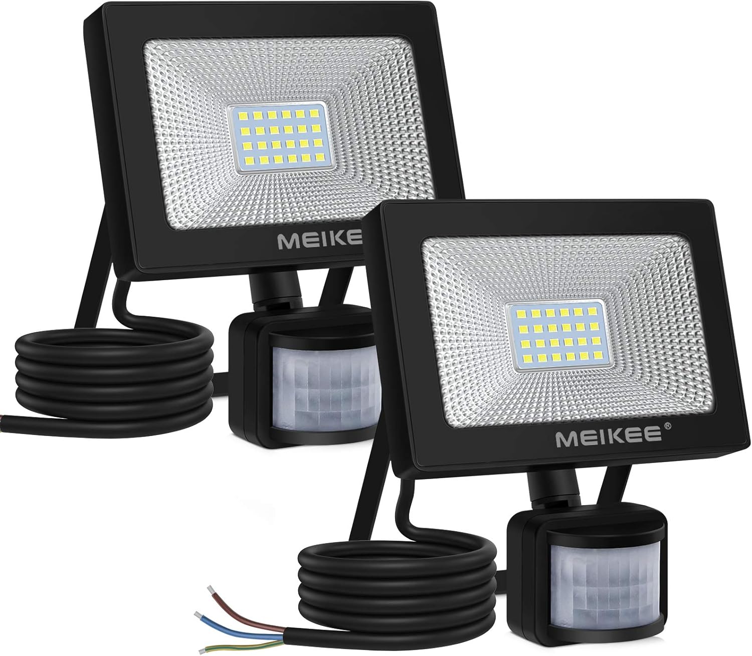 MEIKEE 20W Outdoor Security Lights with Motion Sensor Led Floodlight