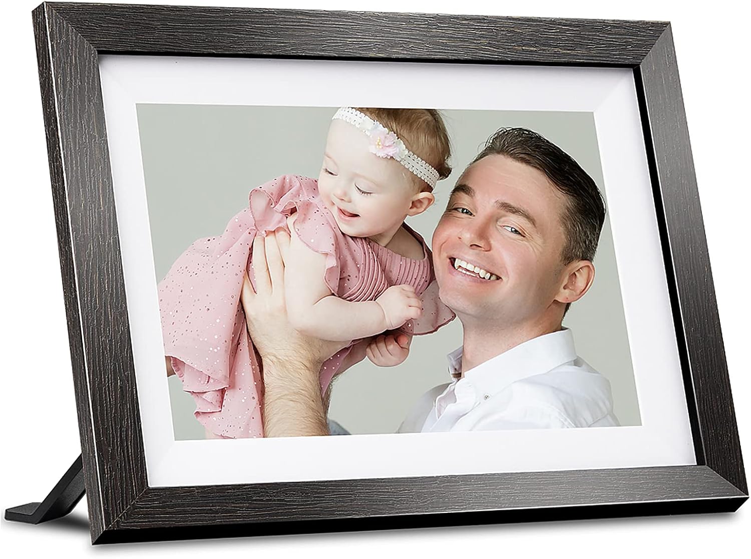BIHIWOIA Digital Picture Frame WiFi 10.1 Inch Digital Photo Frame with IPS Touch Screen HD Display, 16GB Storage, Auto-Rotate, Share Photos & Videos via Frameo App（Black : Electronics