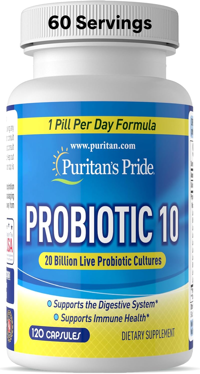 Probiotic 10 with Vitamin D to support immune function* 120 count by Puritan's Pride
