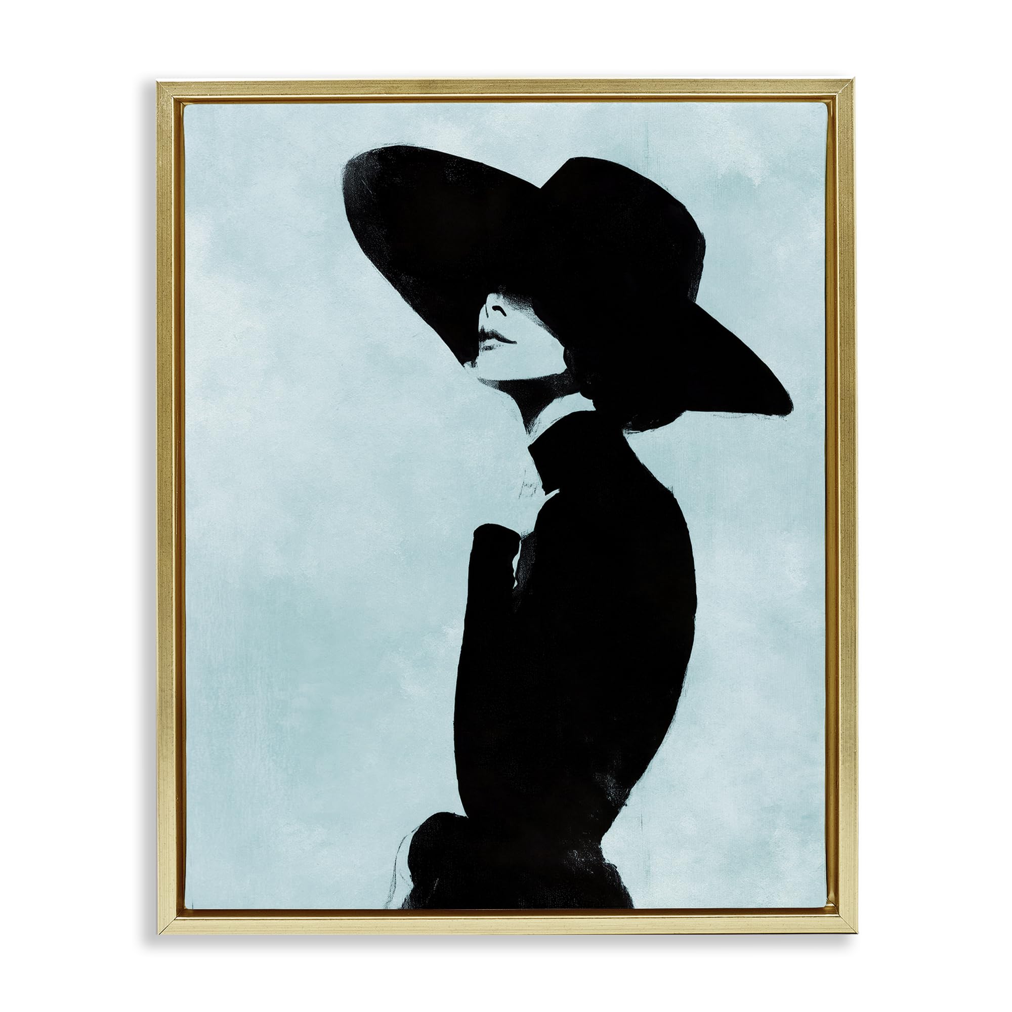 Stupell Industries Metallic Gold (Matte) 'Eclipse In Black', Floating Frame Canvas Art, Gold, 25 X 31 Inches, Easy To Hang And Sturdy, Made In Usa, By Svetlana Aleynikova
