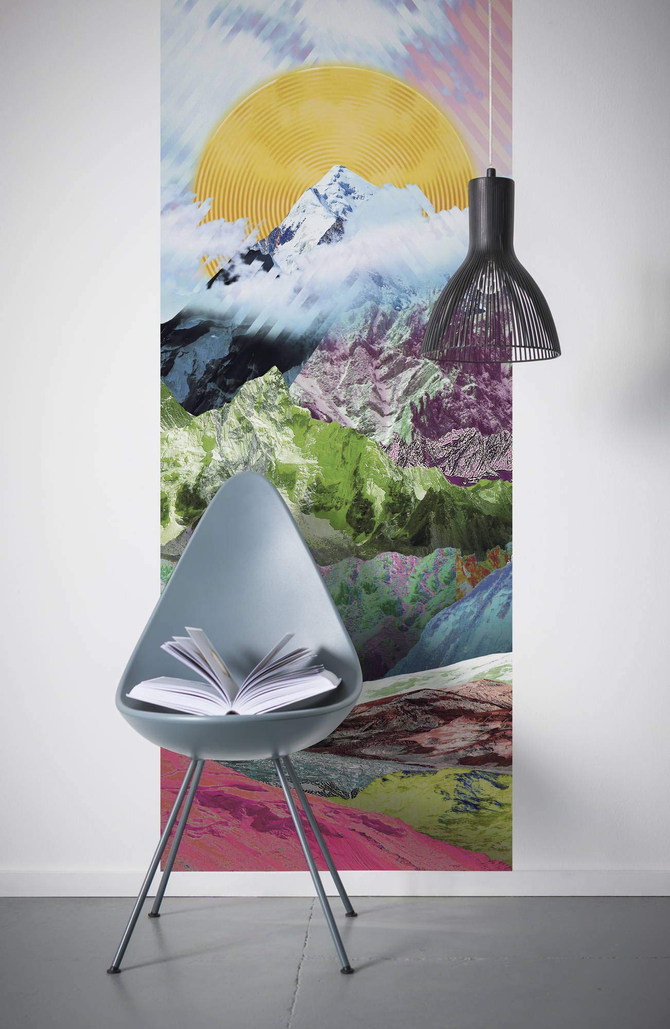 Komar Non-Woven Photo Wallpaper Mountain Top Panel 100 x 250 cm (Width x Height), Colourful