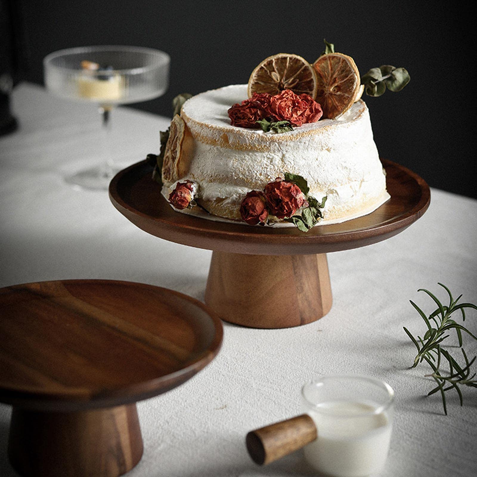 Lot de 3 présentoirs à gâteaux en bois pour tartes de table de mariage S