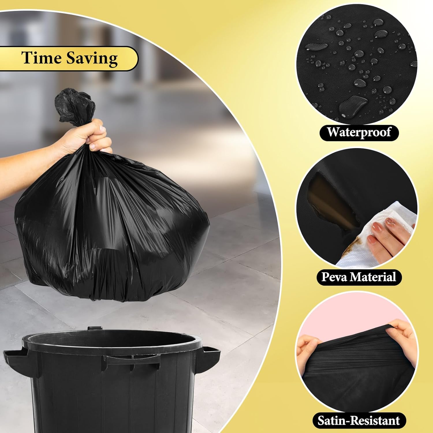 4 Pack Black Disposable Tablecloth, 54×108 Inches Waterproof Plastic Rectangle Table Cover, Leakproof & Sturdy Table Cloth for for Wedding, Birthday, Picnic, Halloween Party Decoration - Image 3