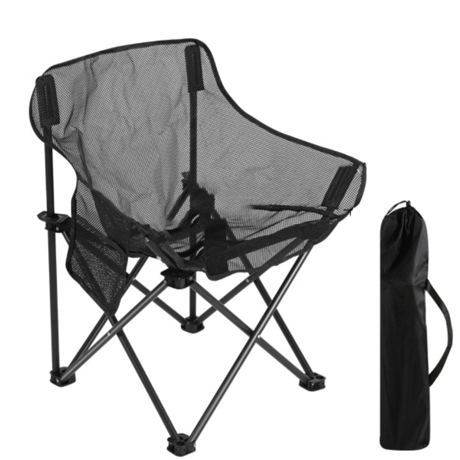 Chaise de camping pliante portable et légère avec sac de transport