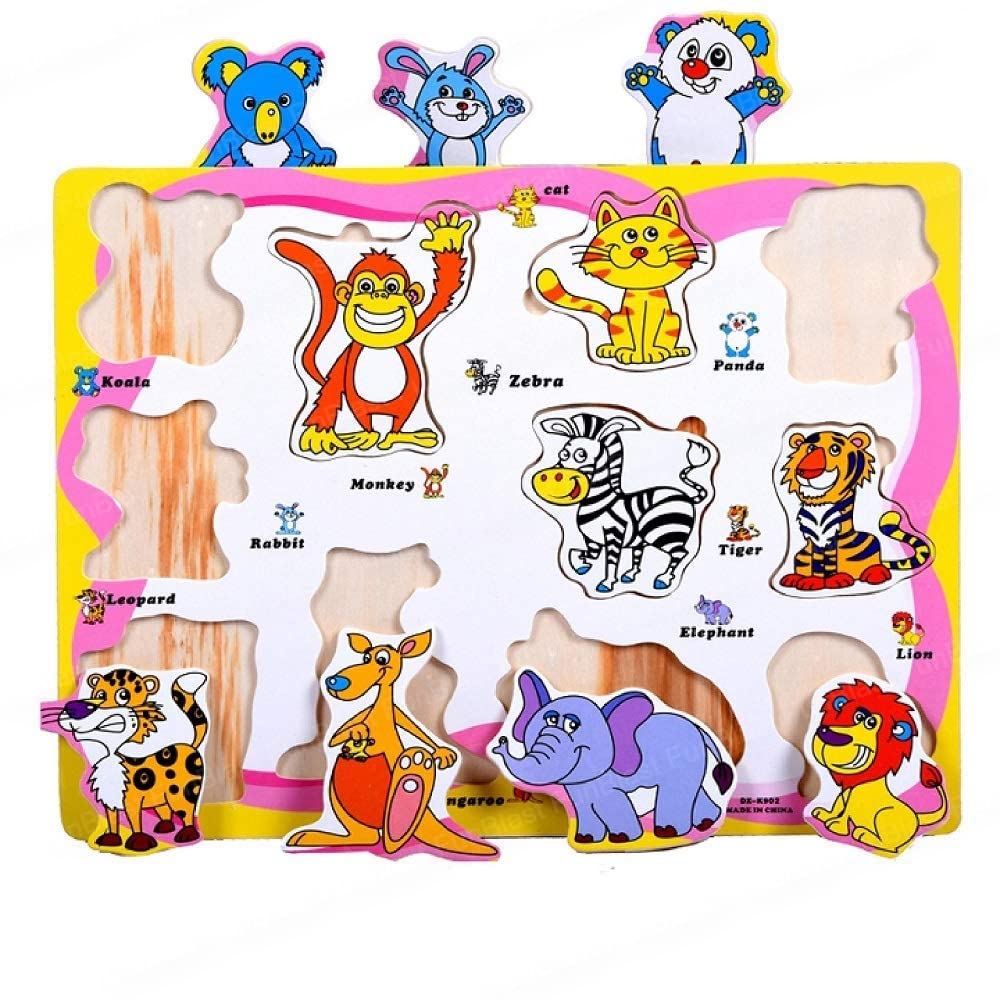 FunBlast Animal Puzzle Board- Pack of 1 Wooden Toys, Educational Toys for Kids, Montessori Wooden Learning Puzzle Board Toy, Wooden Toys for Kids -Multicolor (B0C6HT72CN) Amazon Price History, Amazon Price Tracker