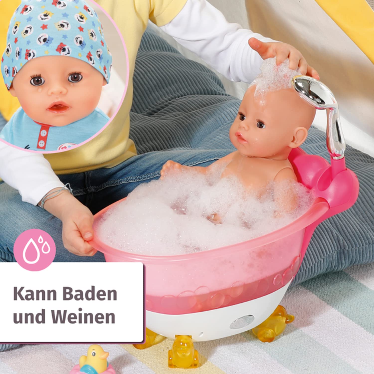 BABY born Magic Boy, Babypuppe mit 10 Funktionen für Kinder ab 3 Jahren, funktioniert ohne Batterie, 43cm groß, 827963 Zapf Creation
