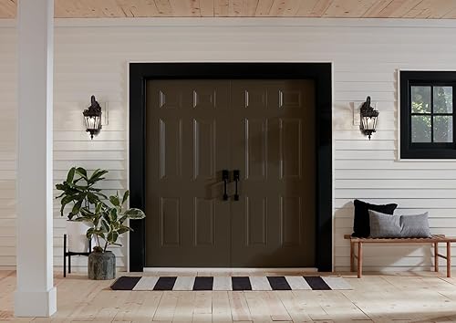 Miniatura 3 de Kichler Tournai - Lámpara de pared para exteriores de 18 pulgadas con cristal transparente y semilla en Londonderry