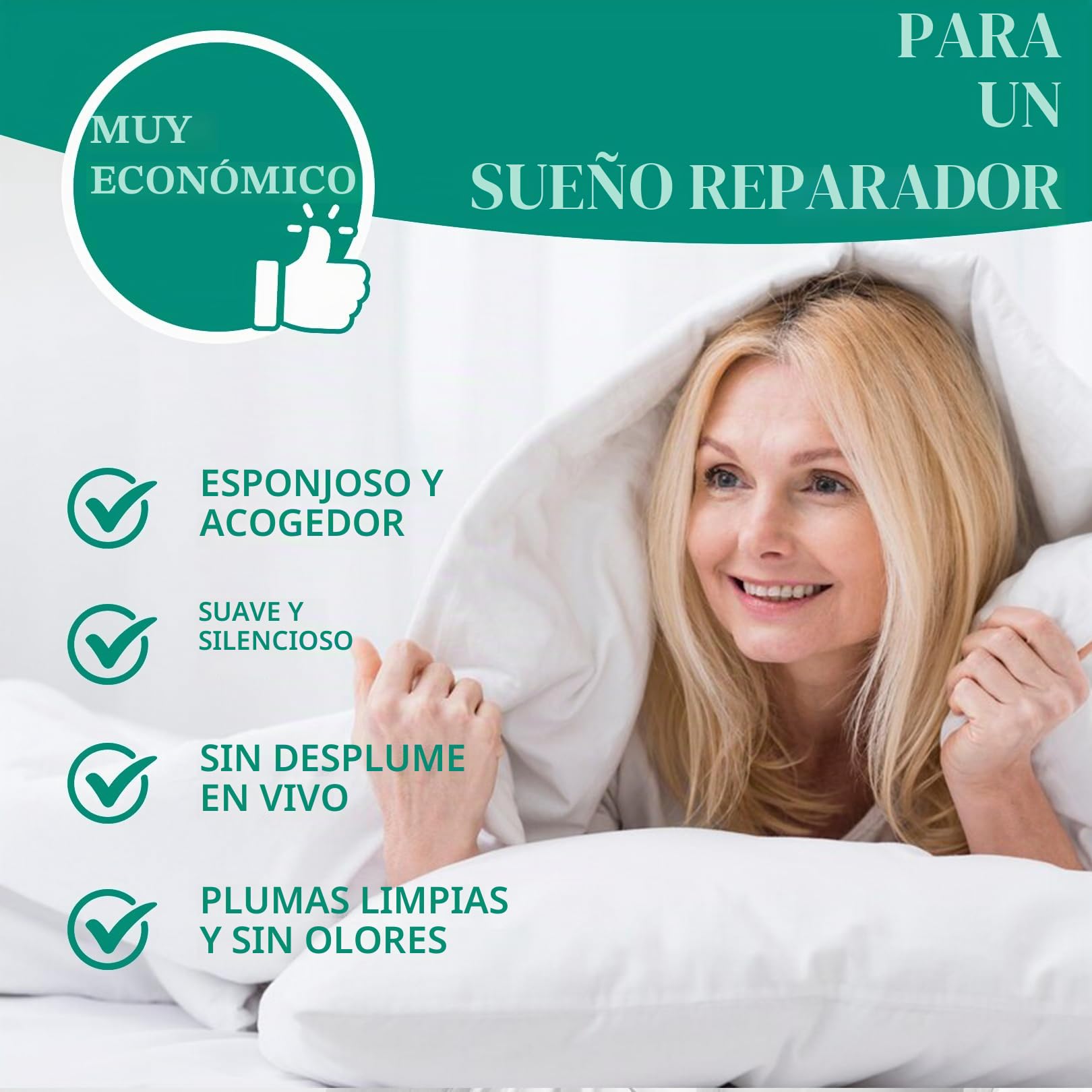 APSMILE Edredón de 70% Plumas y 30% Plumón para Cama 90, Edredón Relleno Nórdico Verano 300gr/㎡, Mezcla de Algodón Egipcio, Muy Suave y Cómodo, Certificado Oeko-Tex y RDS(Blanco, 155x220cm)