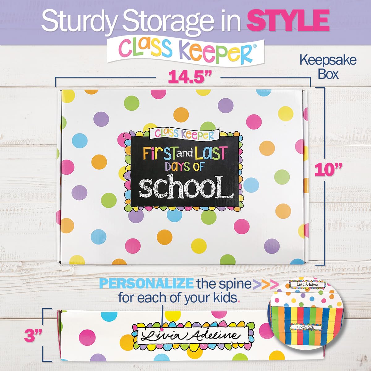 Class Keeper School Memory Book | Scrapbook Album for Kids - Preschool to College | Keepsake Pocket for Every Grade | Photo Pages for Class Photos & School Pictures