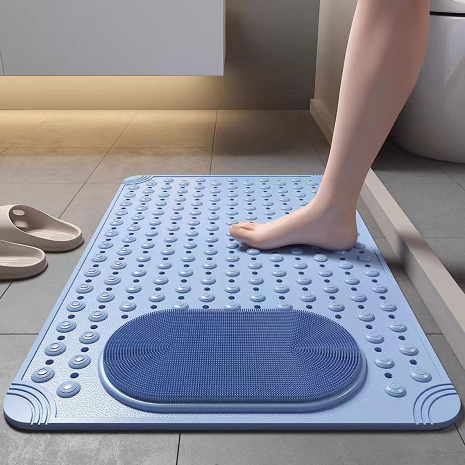 Tapis de douche antidérapant avec ventouse et texture ergonomique - Tapis de douche antidérapant