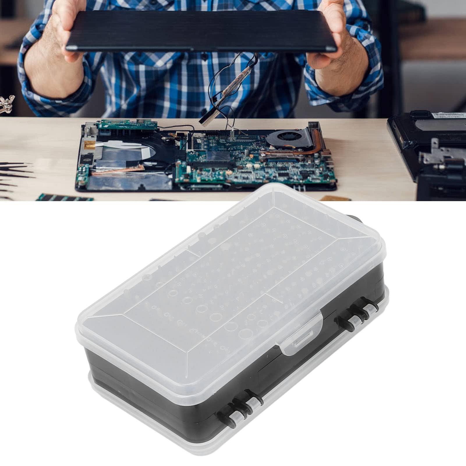 Septpenta 138 Teiliges Mini Schraubendreher Set, Vielseitig Einsetzbar, Praktischer, Flexibler, Magnetisches Design, Schrauben Fallen Nicht Ab, Ergonomisches Design für Die Gerätewartung