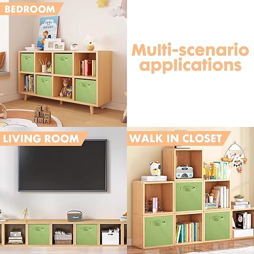 Miniatura 164 de ShellKingdom Contenedores de almacenamiento, cubos de almacenamiento plegables de tela y cajón organizador de almacenamiento de tela para armario