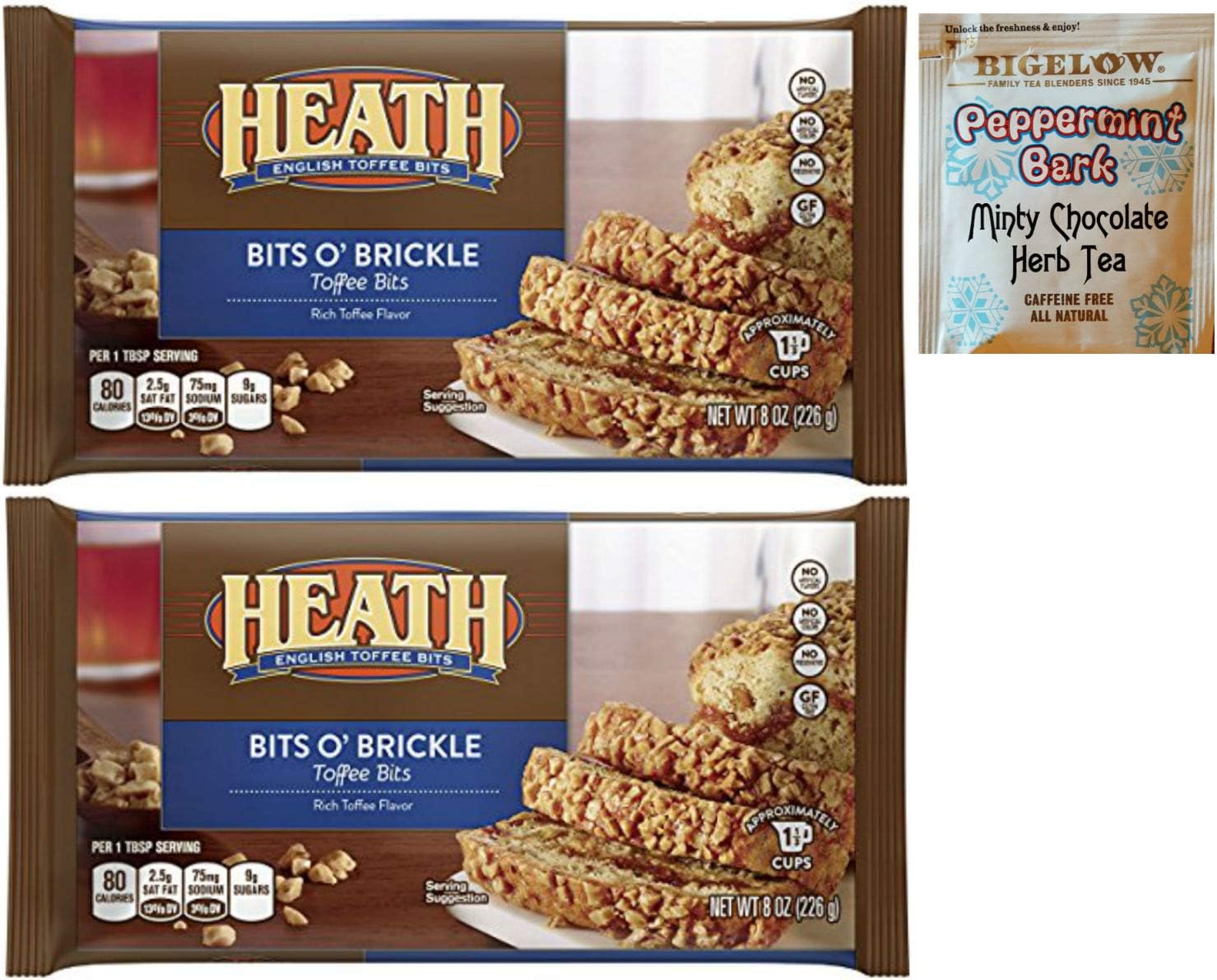 Heath Milk Chocolate Toffee Baking Chips Bundle Includes 3 Bags of Heath Bits Plus