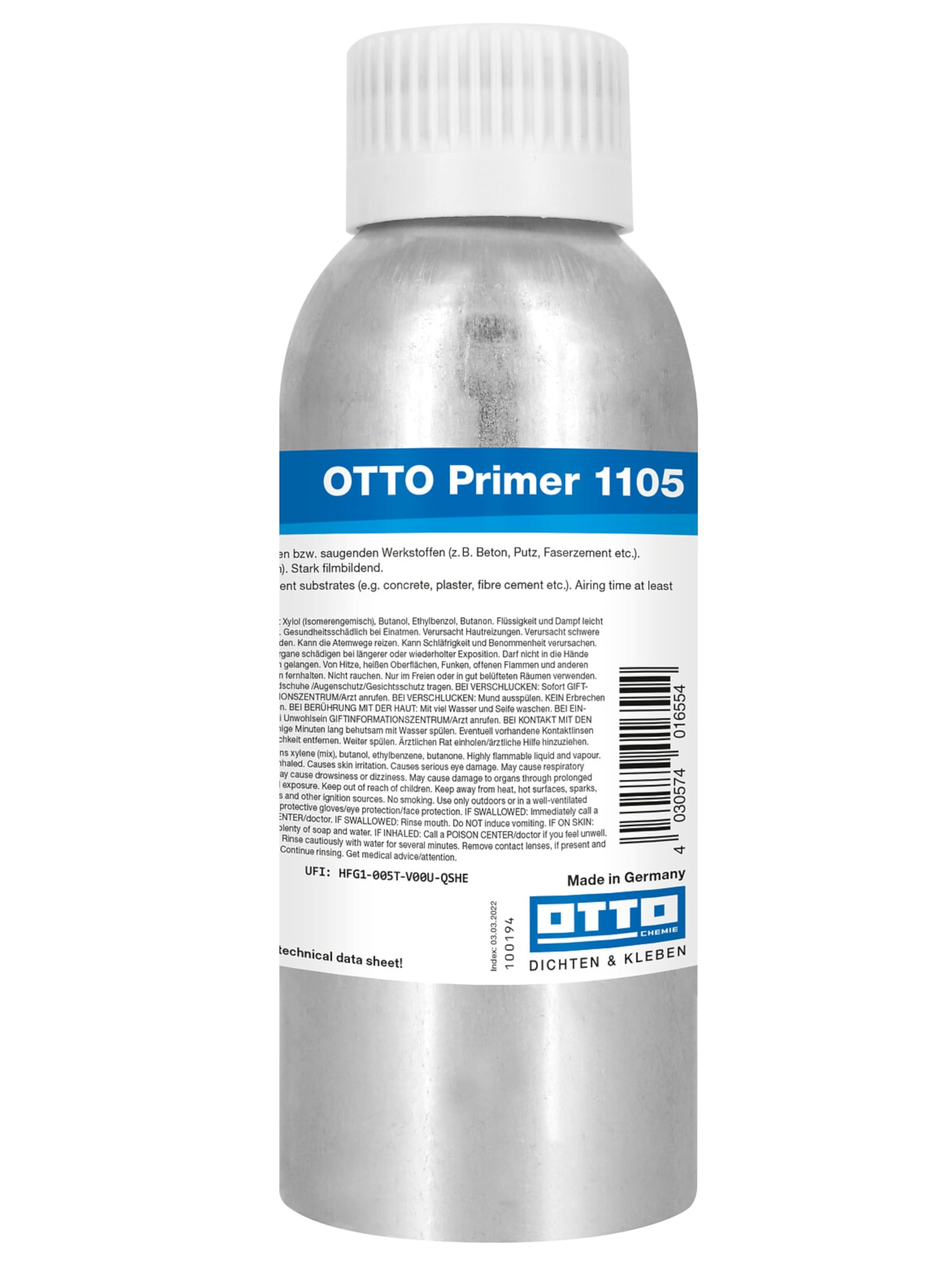 Generisch OTTO Primer 1105 1 Liter Mineral-Primer zur Verbesserung der Haftung von Acryl-Dichtstoffen, PU-Schaum z.B. Beton, Putz, Porenbeton, Faserzement, Gips, eloxiertem Aluminium, PVC