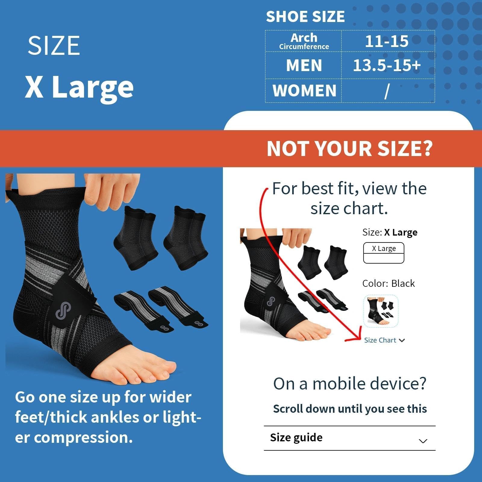 Snapklik.com : 2 Pairs Ankle Braces For Men & Women