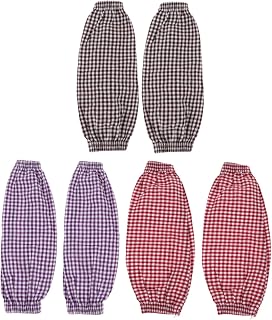 MAGICLULU 3 Pares Fundas de Limpieza Reutilizables para Cocina de Sobrecubiertas Impermeables para Protección de Ropa Actividades Diseño y Moderno y Rojo