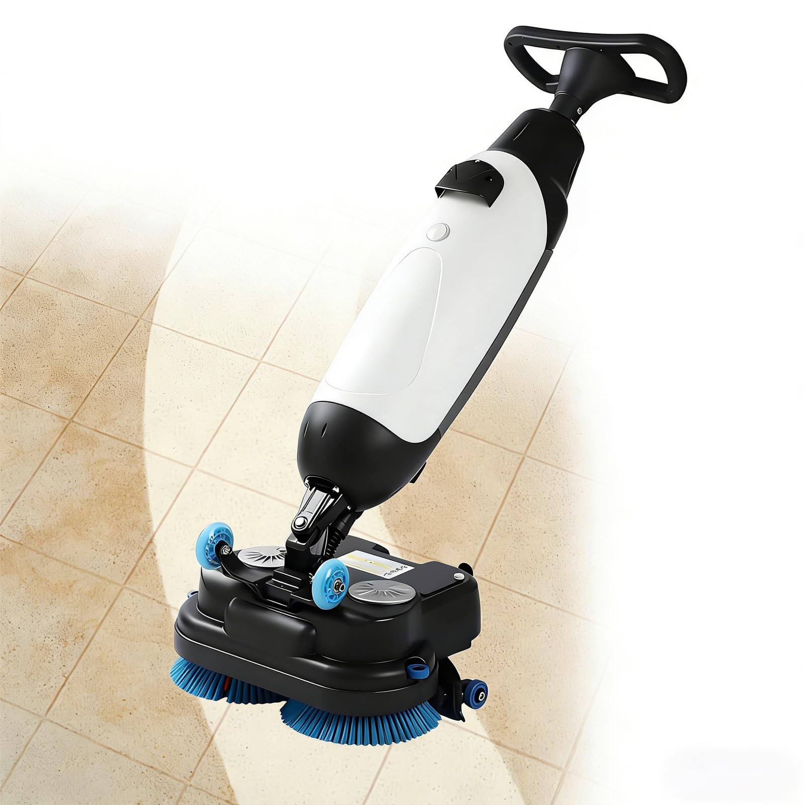 Máquina Limpiadora de Pisos Comercial y Fregadora Eléctrica Manual de 17", Lava Seca y Pule 13000 ft²/h para Baldosas, Madera y Oficinas Hoteles Grey-110V